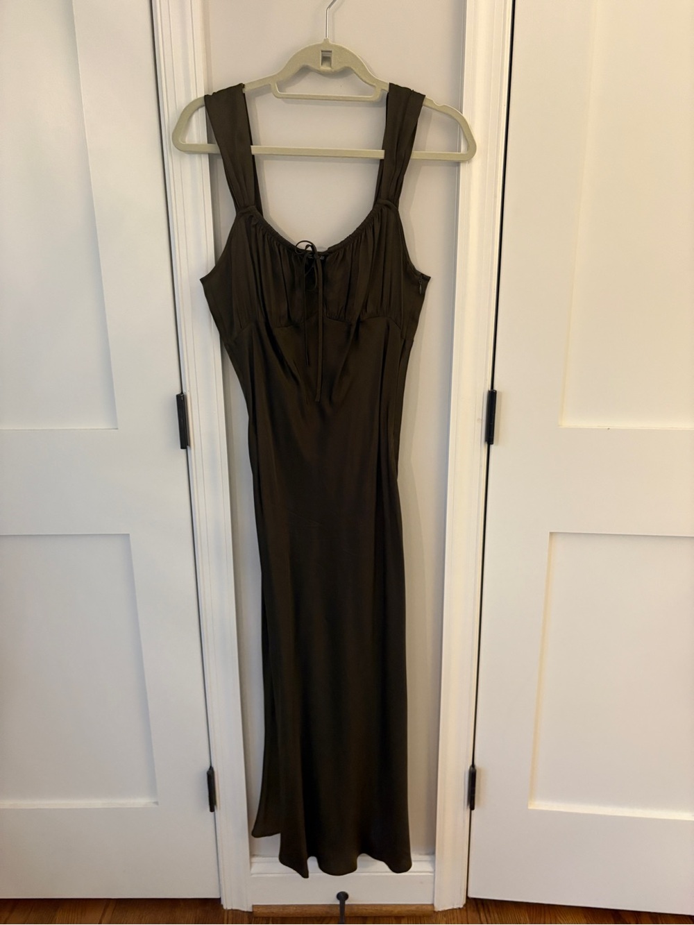 Madewell Olive Green Maxi Slip Dress